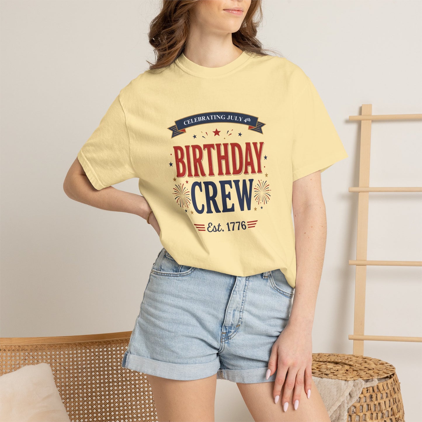 Birthday Crew T-Shirt — Patriotic Celebration Tee, 4th of July Shirt, Independence Day Gift