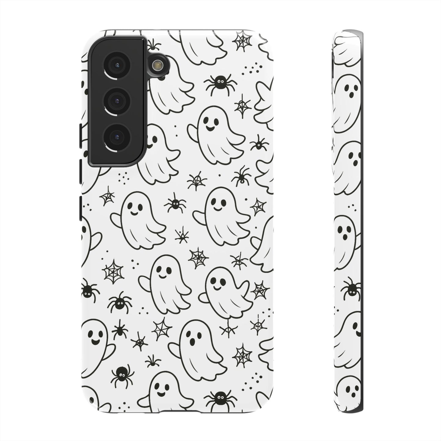 Ghostly Phone Case, Cute Halloween Phone Cover, Tough Phone Case, Spooky Phone Accessory, Ghost Pattern Design