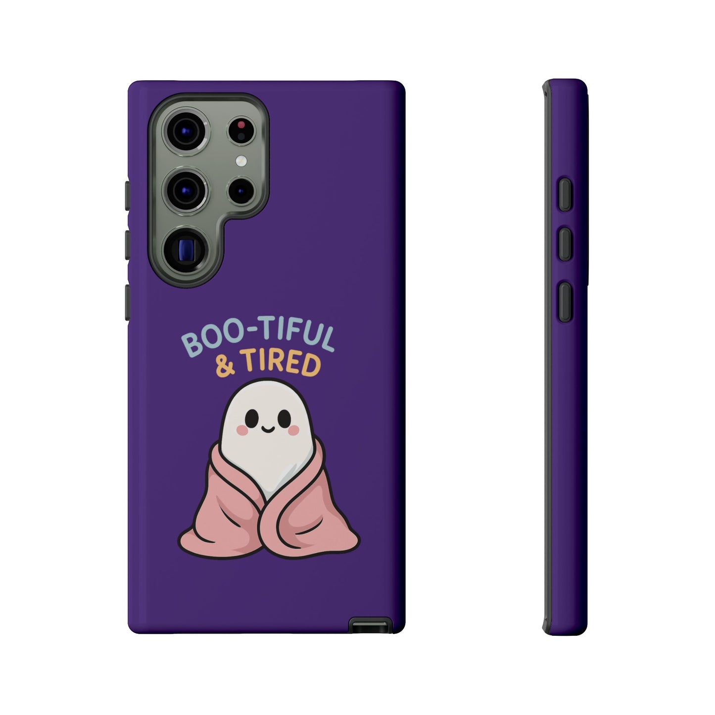 Boo-Tiful & Tired Phone Case, Halloween-Themed Design