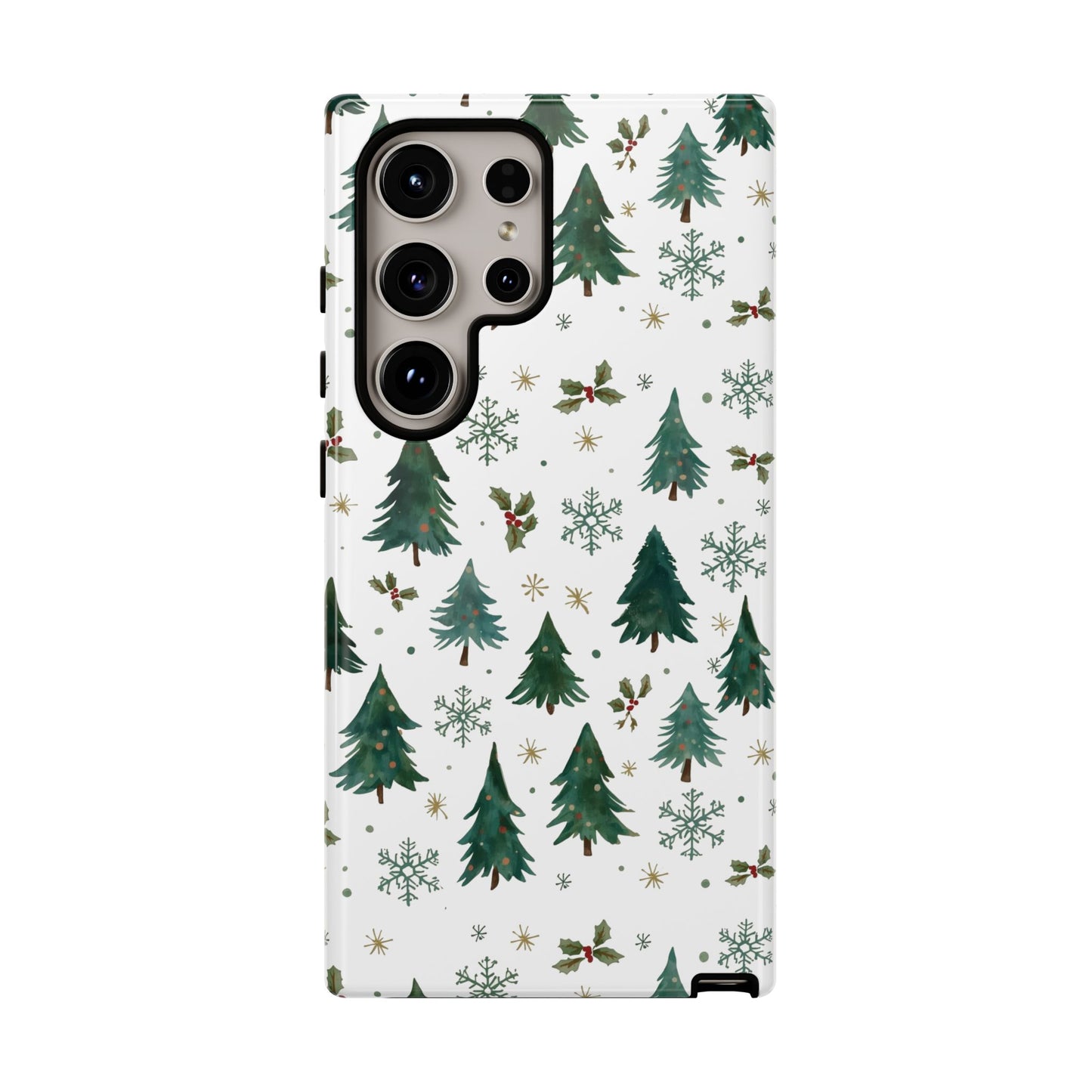 Winter Forest Phone Case, Christmas-Themed Dual Layer Phone Case for Iphone 17, 16, 15 & Samsung