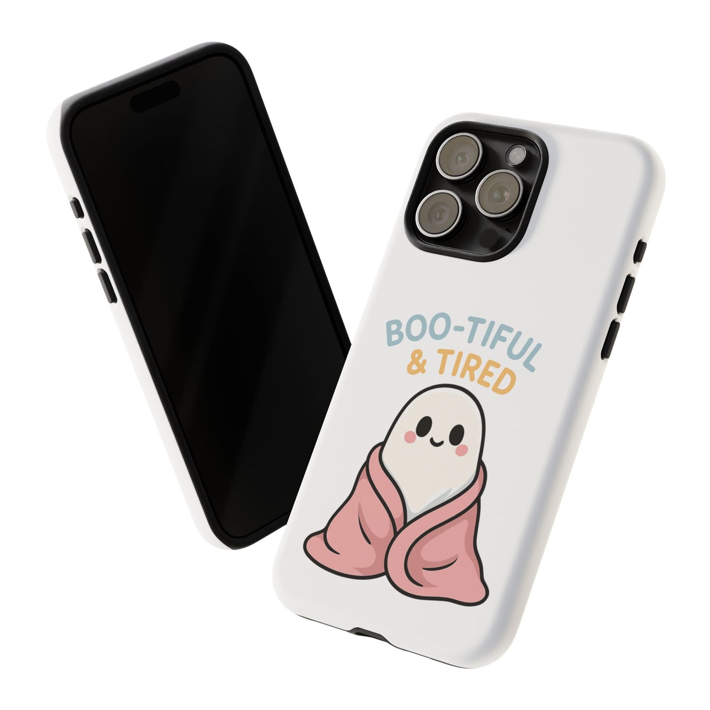 Boo-tiful & Tired Phone Case, Halloween-Themed Design