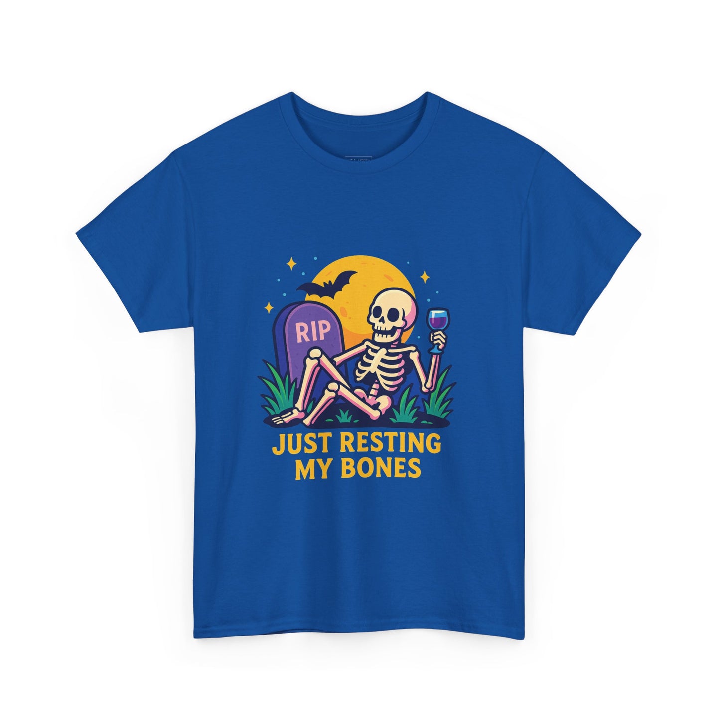 Skeleton Tee - Just Resting My Bones, Unisex Halloween Shirt