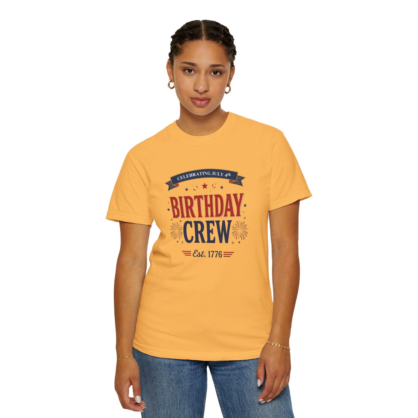Birthday Crew T-Shirt — Patriotic Celebration Tee, 4th of July Shirt, Independence Day Gift
