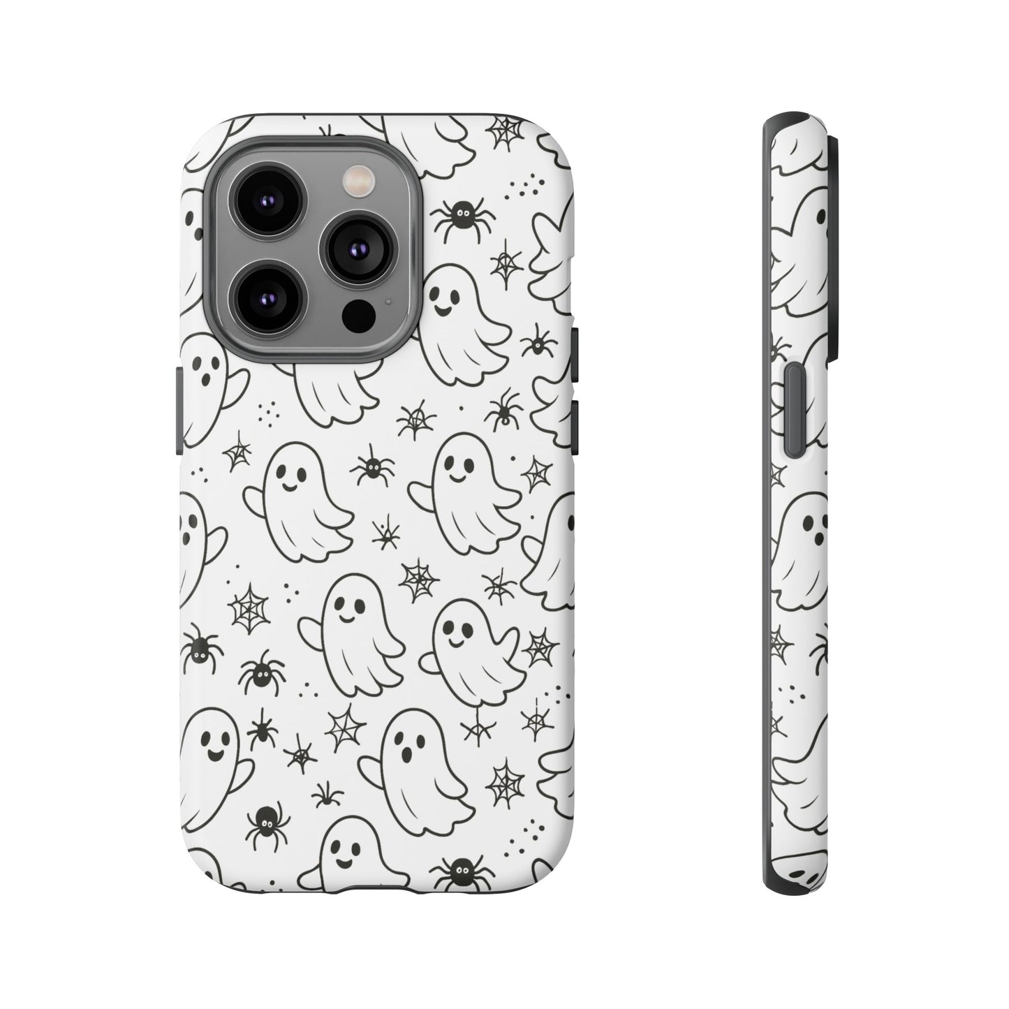 Ghostly Phone Case, Cute Halloween Phone Cover, Tough Phone Case, Spooky Phone Accessory, Ghost Pattern Design