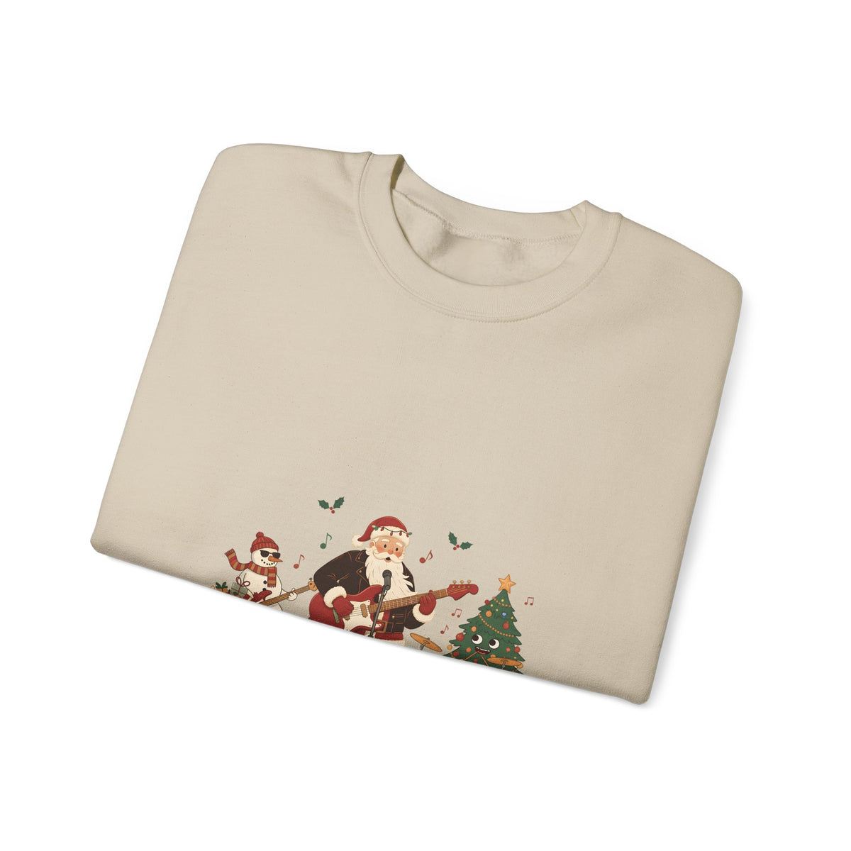 Funny Christmas Sweatshirt – "The Jingle Rockers" Holiday Band Crewneck