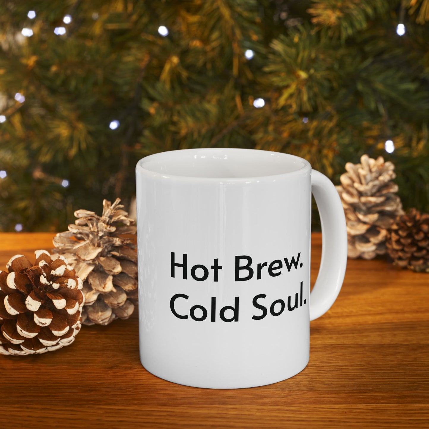 Hot Brew Cold Soul Ceramic Mug – Perfect Gift for Halloween