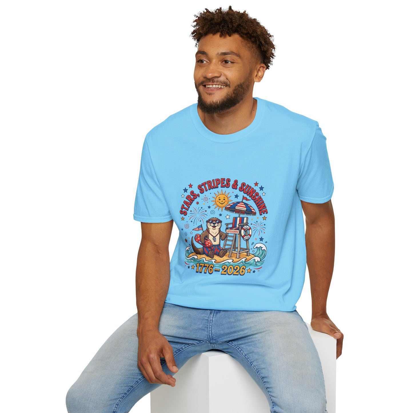 Stars, Stripes & Sunshine T-Shirt — Patriotic 1776–2026 Summer Tee, 4th of July Shirt