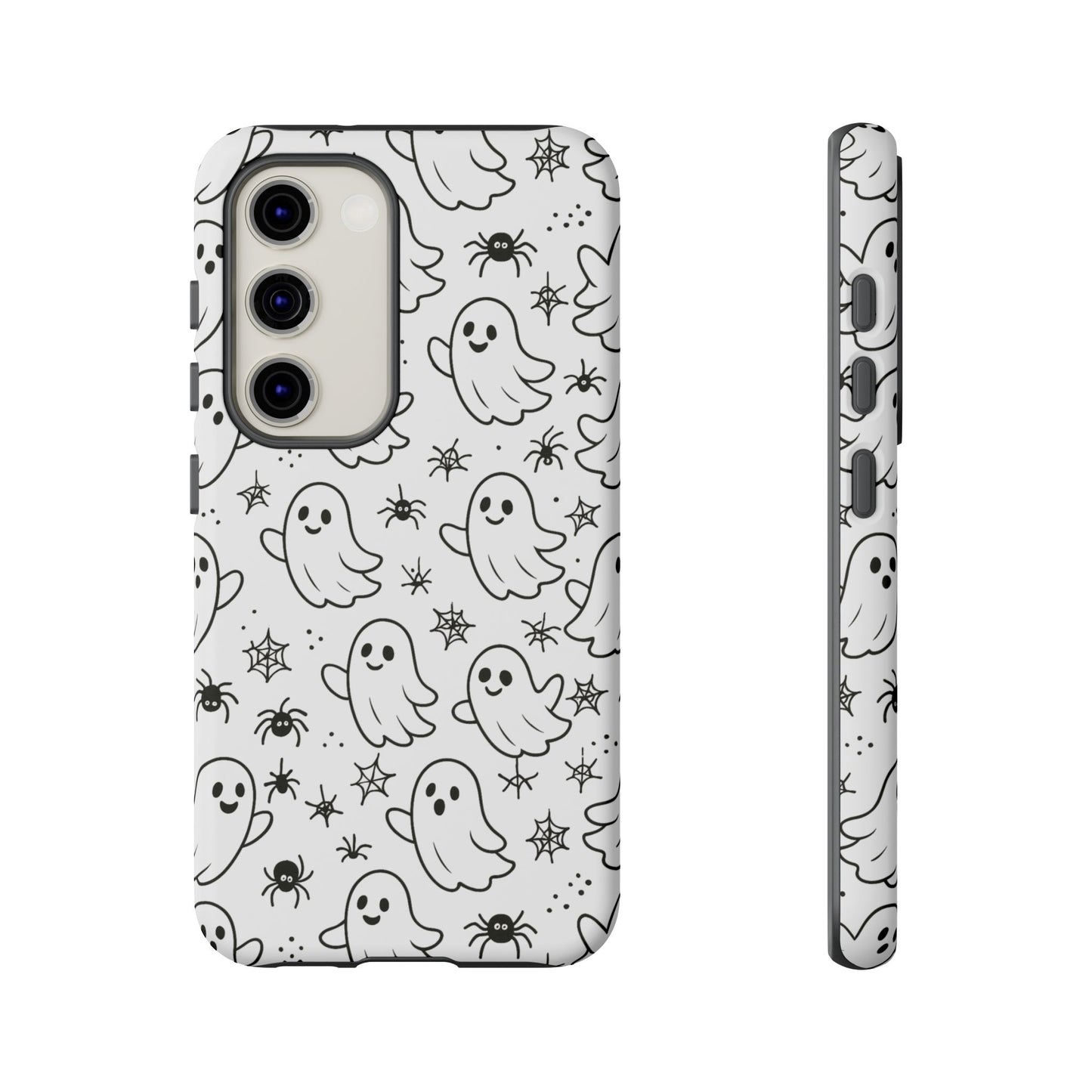 Ghostly Phone Case, Cute Halloween Phone Cover, Tough Phone Case, Spooky Phone Accessory, Ghost Pattern Design