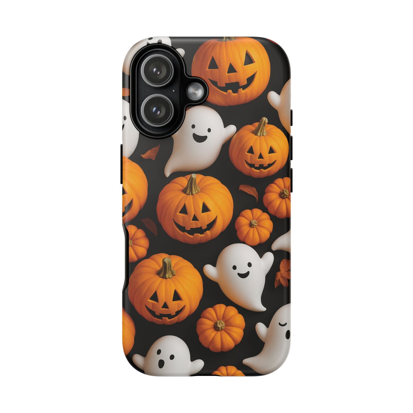 Halloween Phone Case, Spooky Ghosts and Pumpkins Design