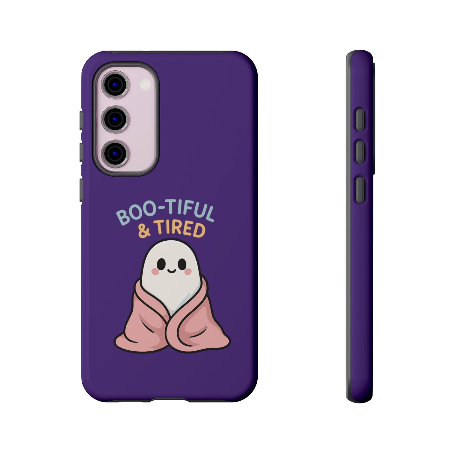 Boo-Tiful & Tired Phone Case, Halloween-Themed Design