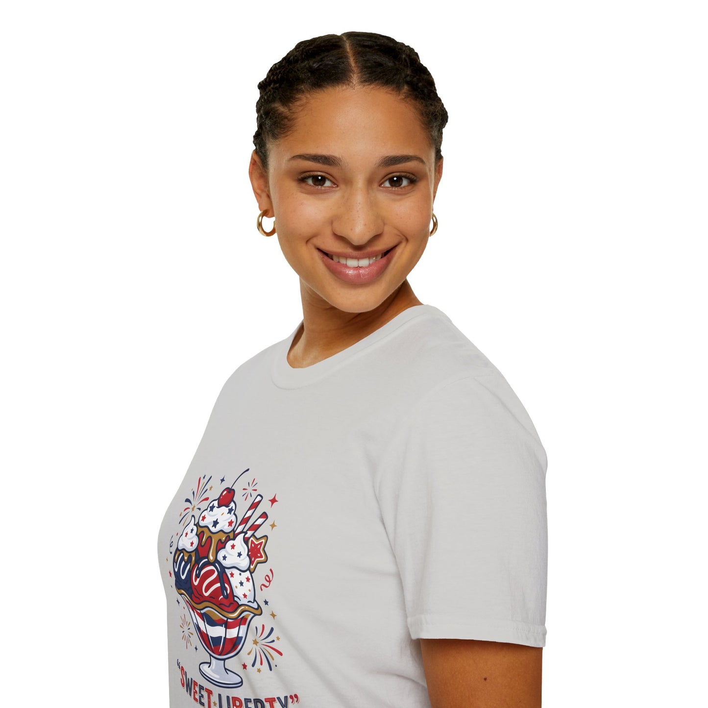 Sweet Liberty Ice Cream T-Shirt — Patriotic 4th of July Sundae Tee