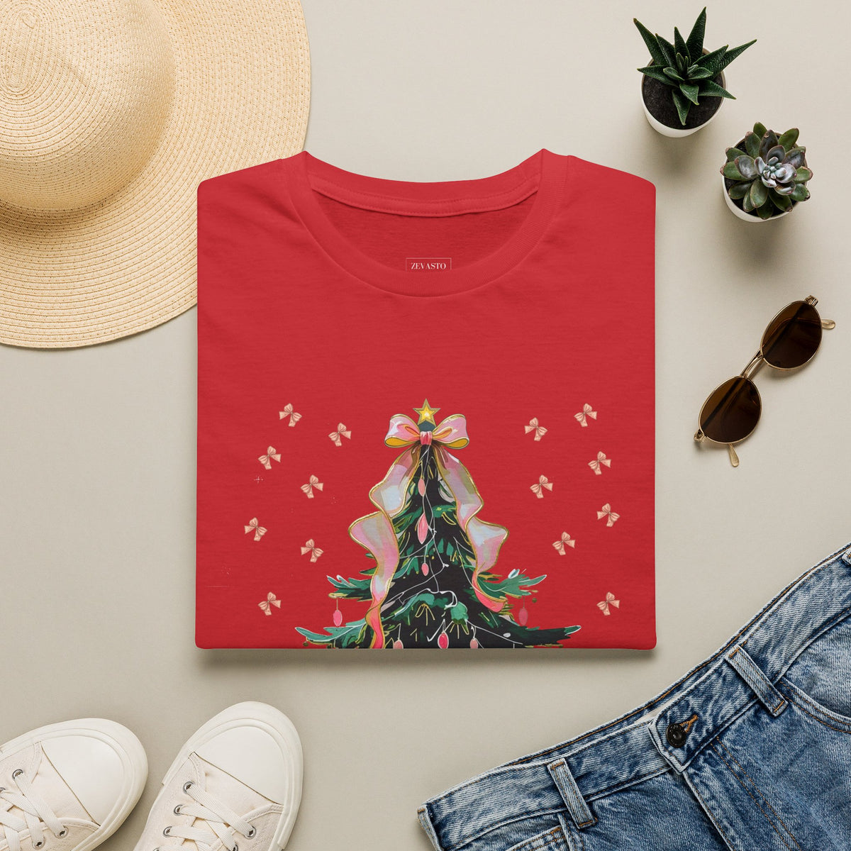 Christmas Tree Unisex Softstyle T-Shirt | Holiday Outfit, Festive Apparel