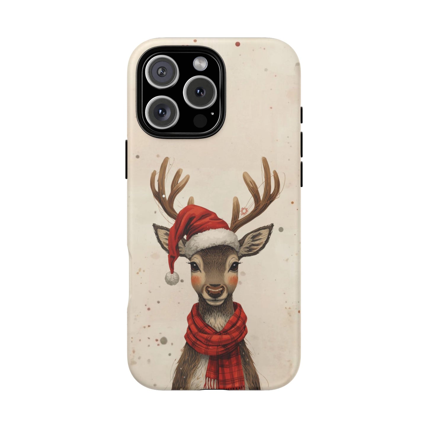 Christmas Reindeer Phone Case, Dual Layer Phone Case for Iphone 17, 16, 15, 14, 13, 12, 11
