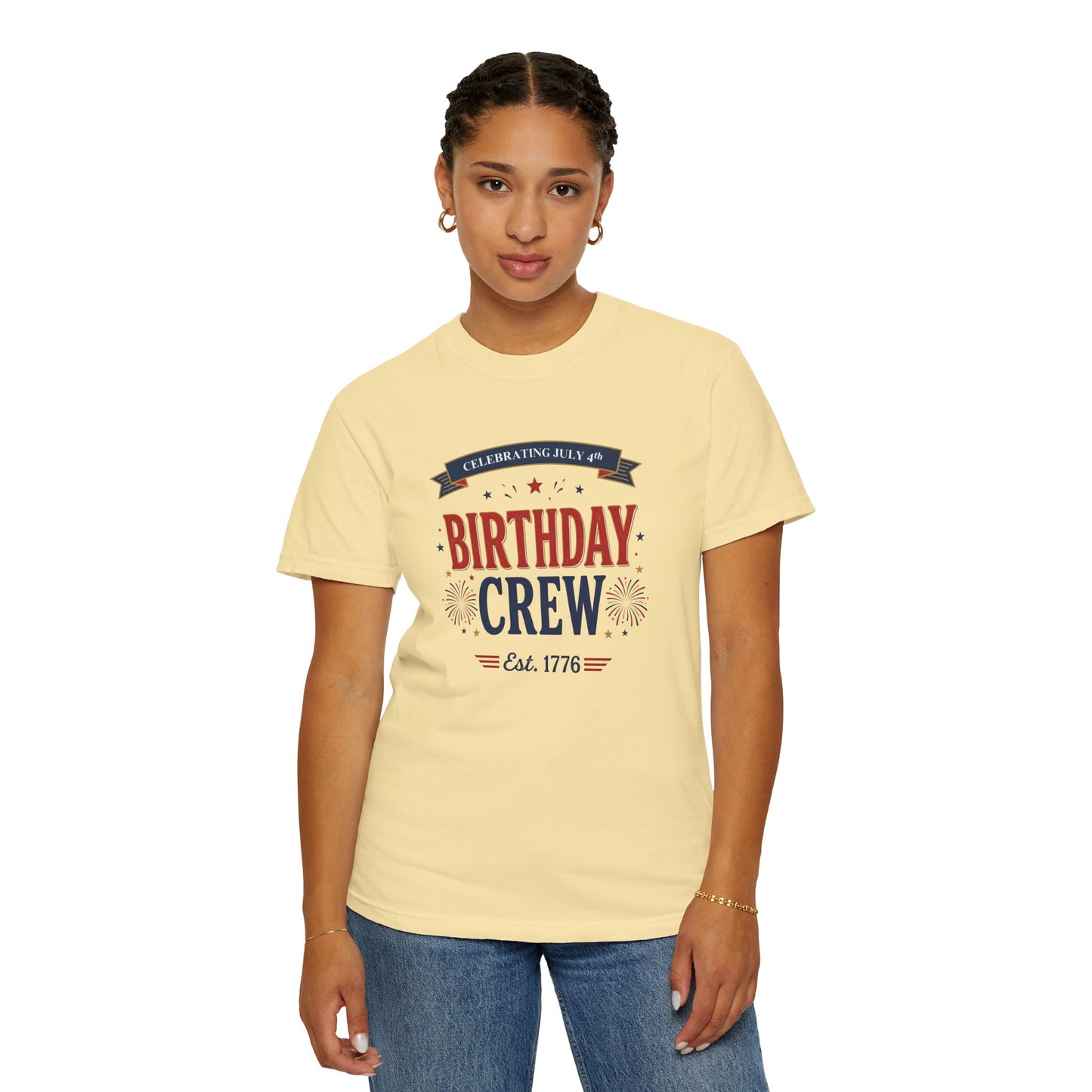 Birthday Crew T-Shirt — Patriotic Celebration Tee, 4th of July Shirt, Independence Day Gift