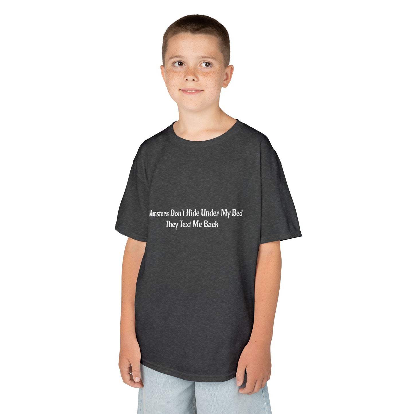 Funny Kids Monster Tee, Kids Heavy Cotton Shirt, Halloween T-Shirt