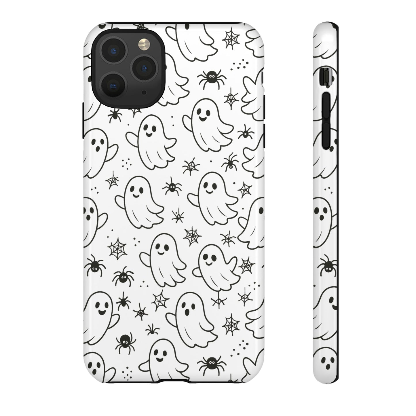 Ghostly Phone Case, Cute Halloween Phone Cover, Tough Phone Case, Spooky Phone Accessory, Ghost Pattern Design
