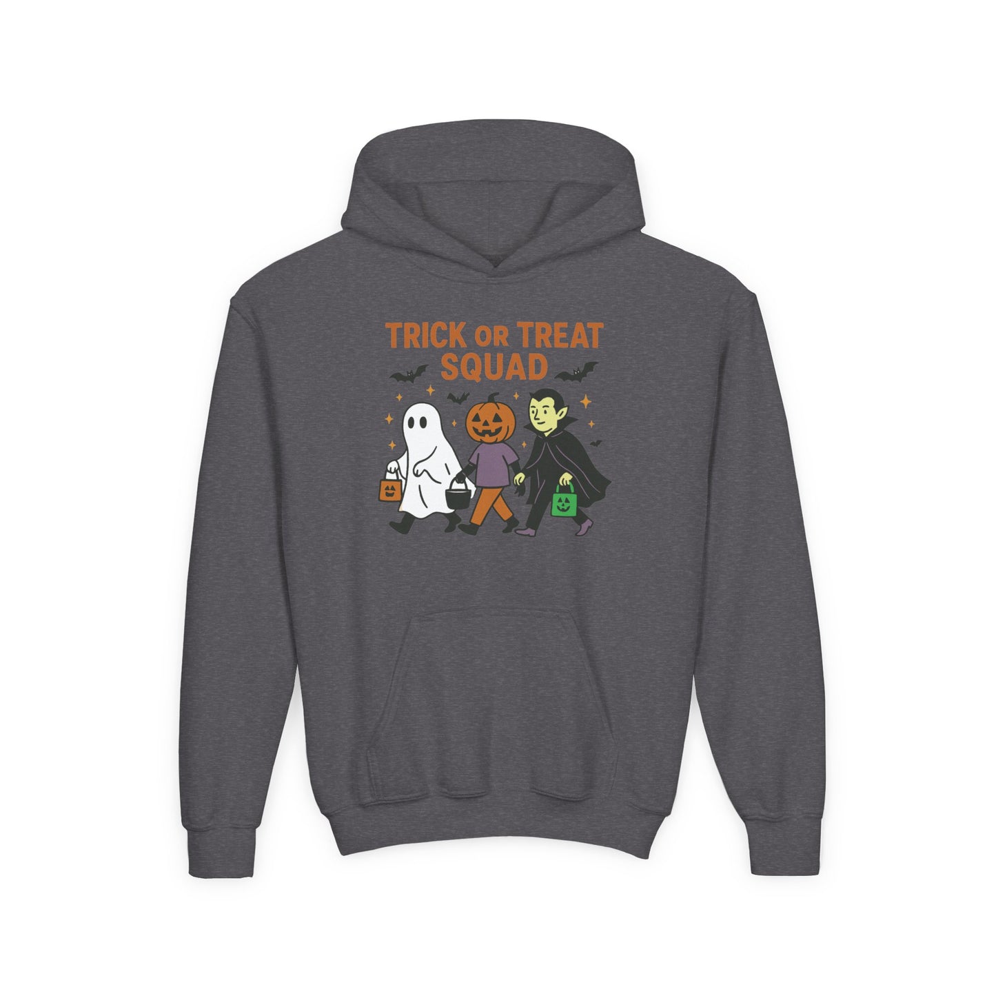 Youth Halloween Sweatshirt - Trick or Treat Squad, Cute Kids Hoodie
