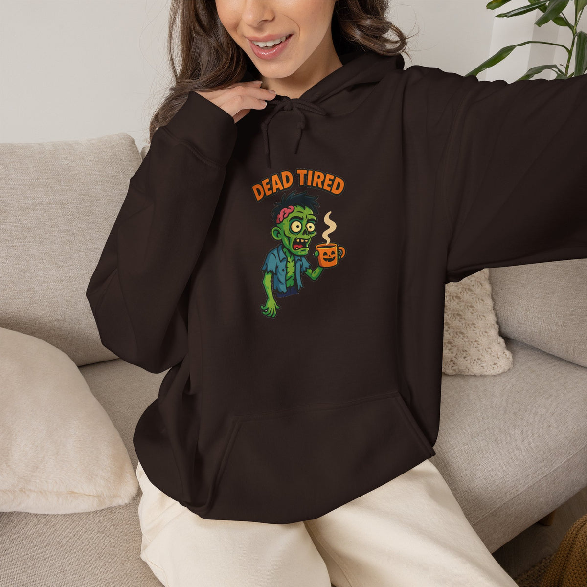 Zombie Themed Unisex Hoodie, Cozy Halloween Sweatshirt, Spooky Season Apparel