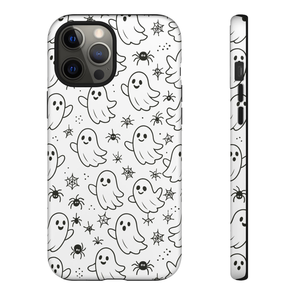Ghostly Phone Case, Cute Halloween Phone Cover, Tough Phone Case, Spooky Phone Accessory, Ghost Pattern Design