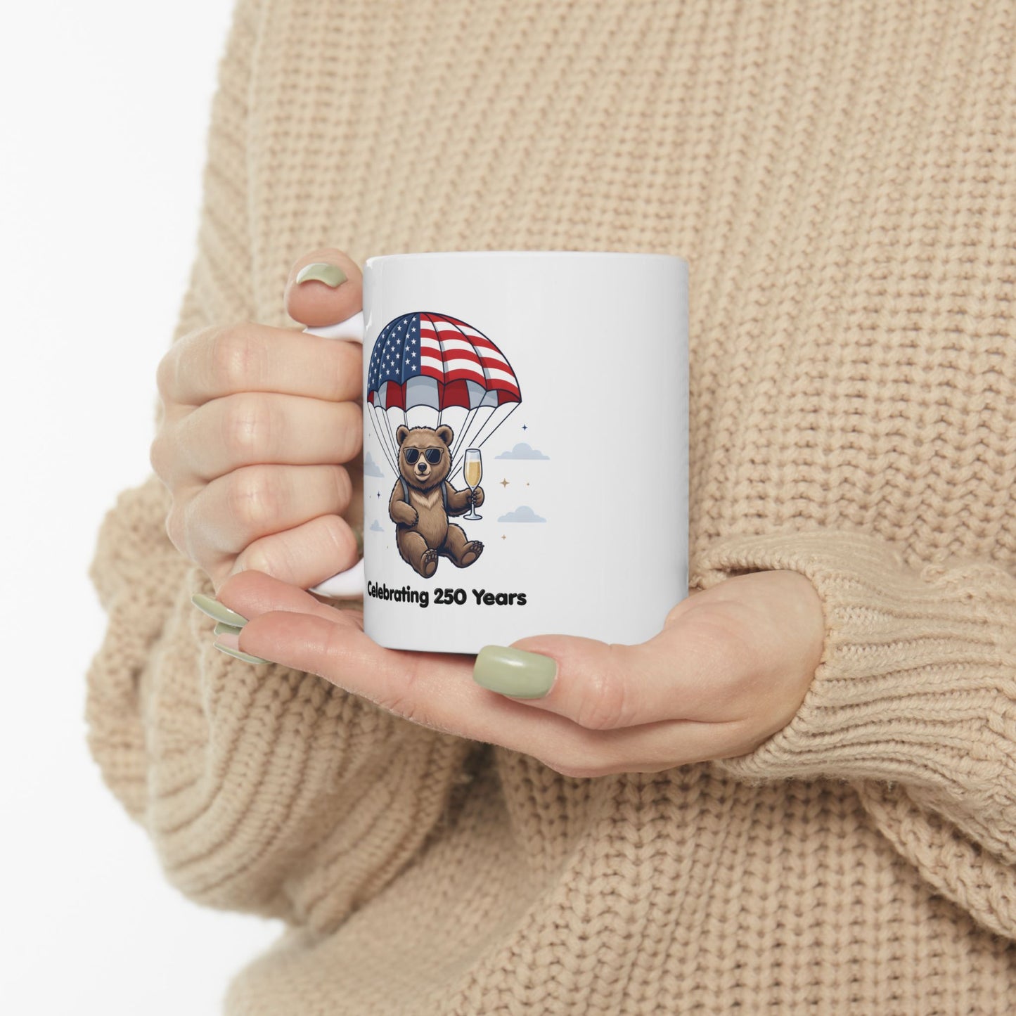 Patriotic Bear Ceramic Mug