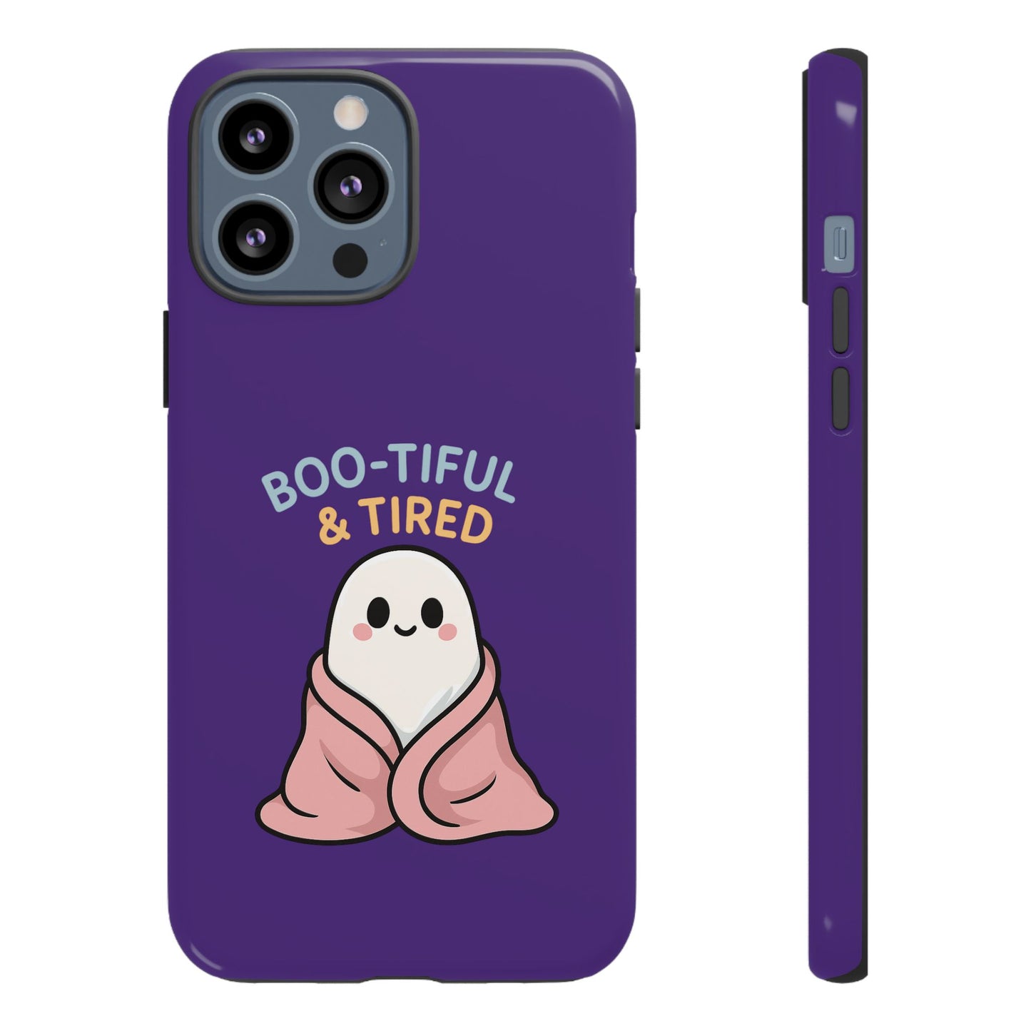 Boo-Tiful & Tired Phone Case, Halloween-Themed Design