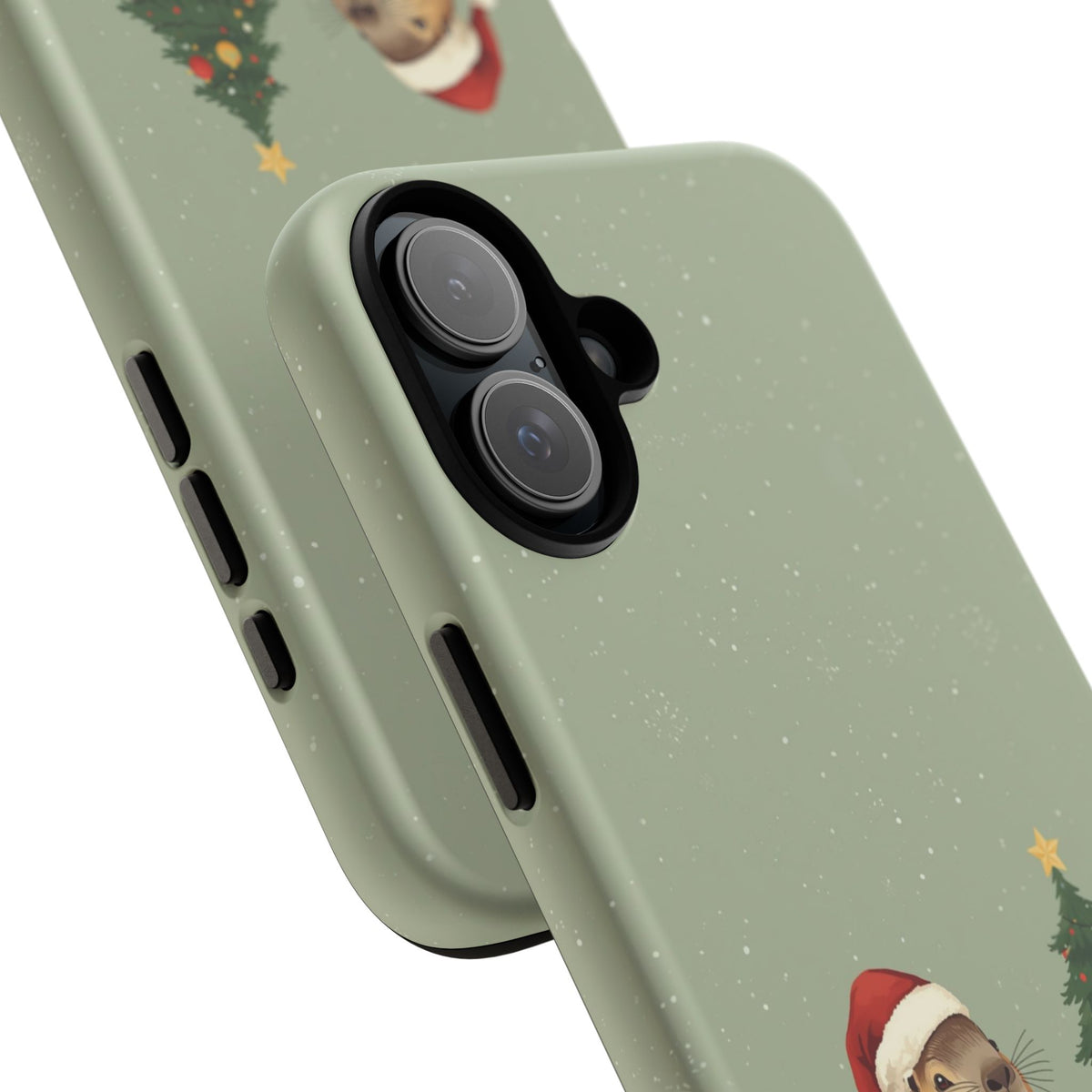 Christmas Phone Case with Capybara Design, Dual Layer Protective Case for Iphone & Samsung