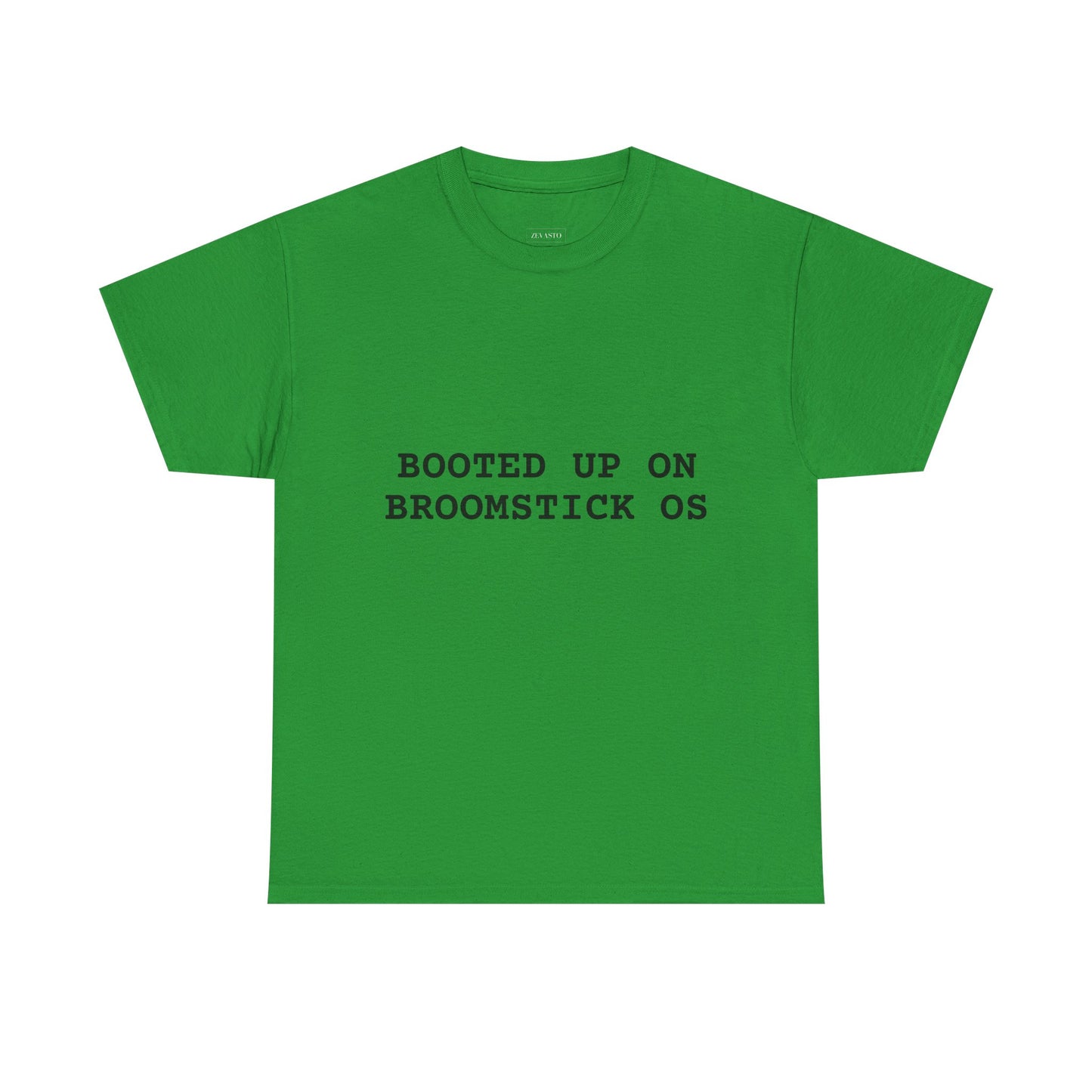 Broomstick OS Tee, Funny Graphic Tee for Tech Lovers, Unisex Cotton T-Shirt
