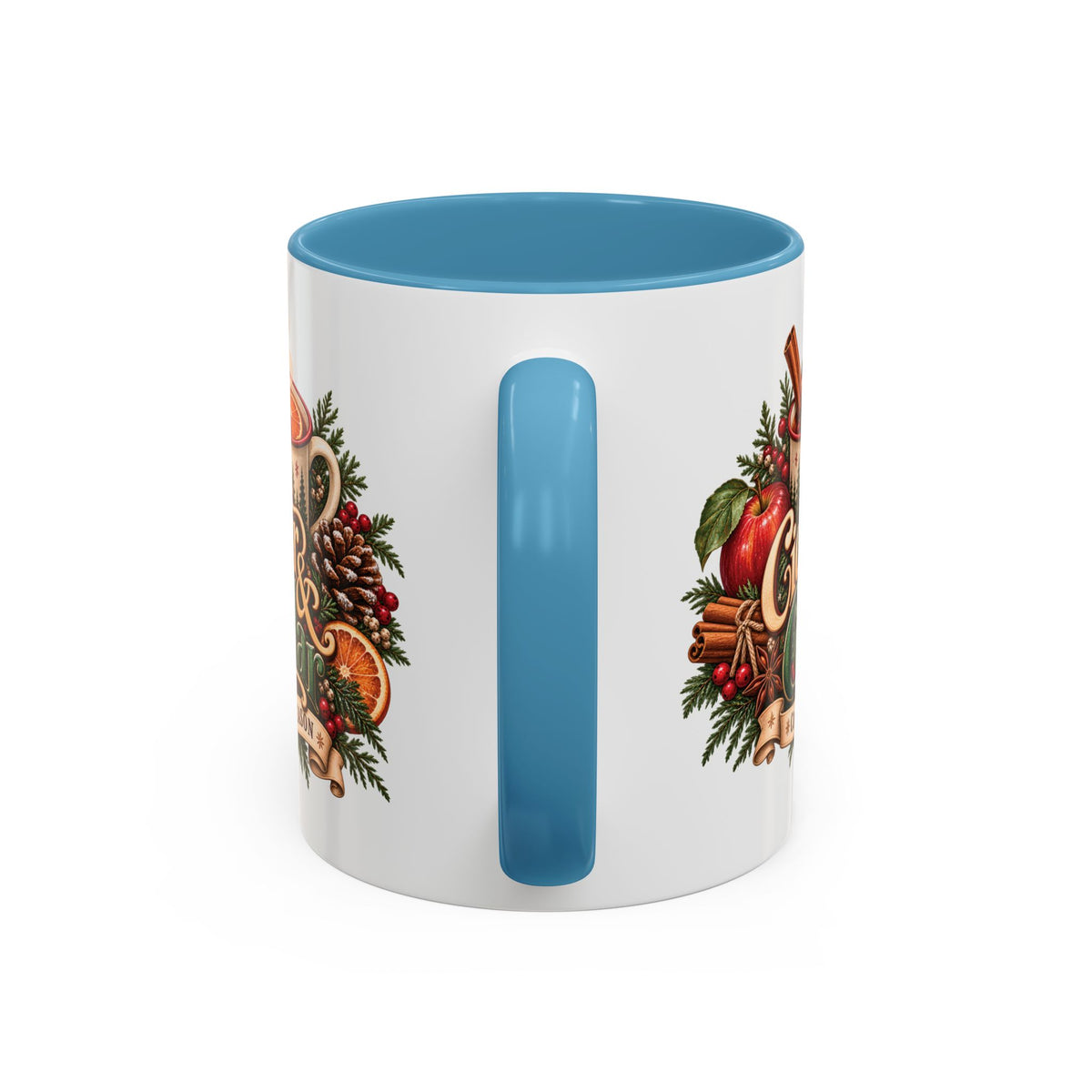 Cider & Cedar Accent Coffee Mug — Cozy Fall Hot Drink Gift (11 oz)
