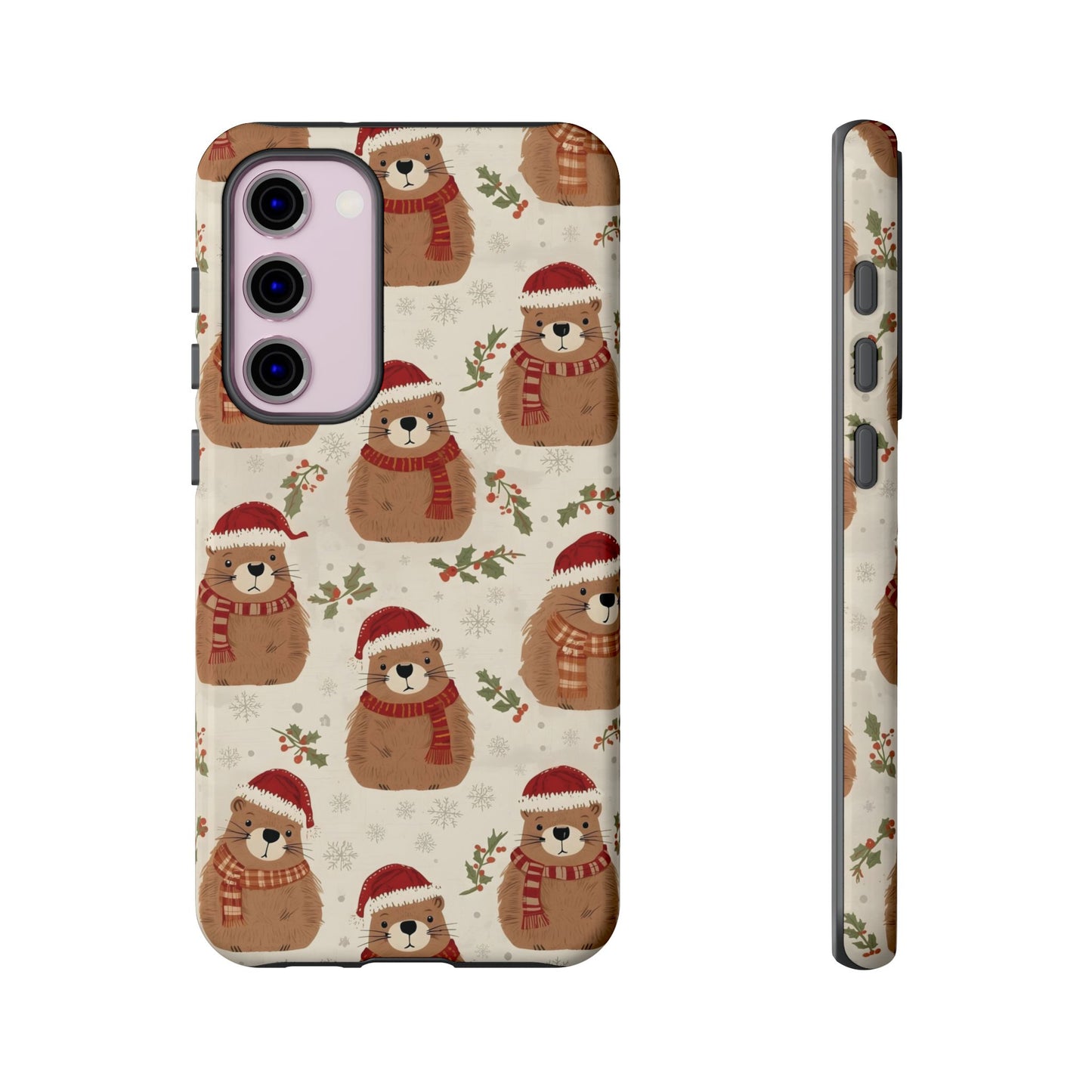 Christmas Phone Case, Cute Capybara Phone Case for Iphone 17, 16, 15, 14, 13, 12, 11 & Samsung
