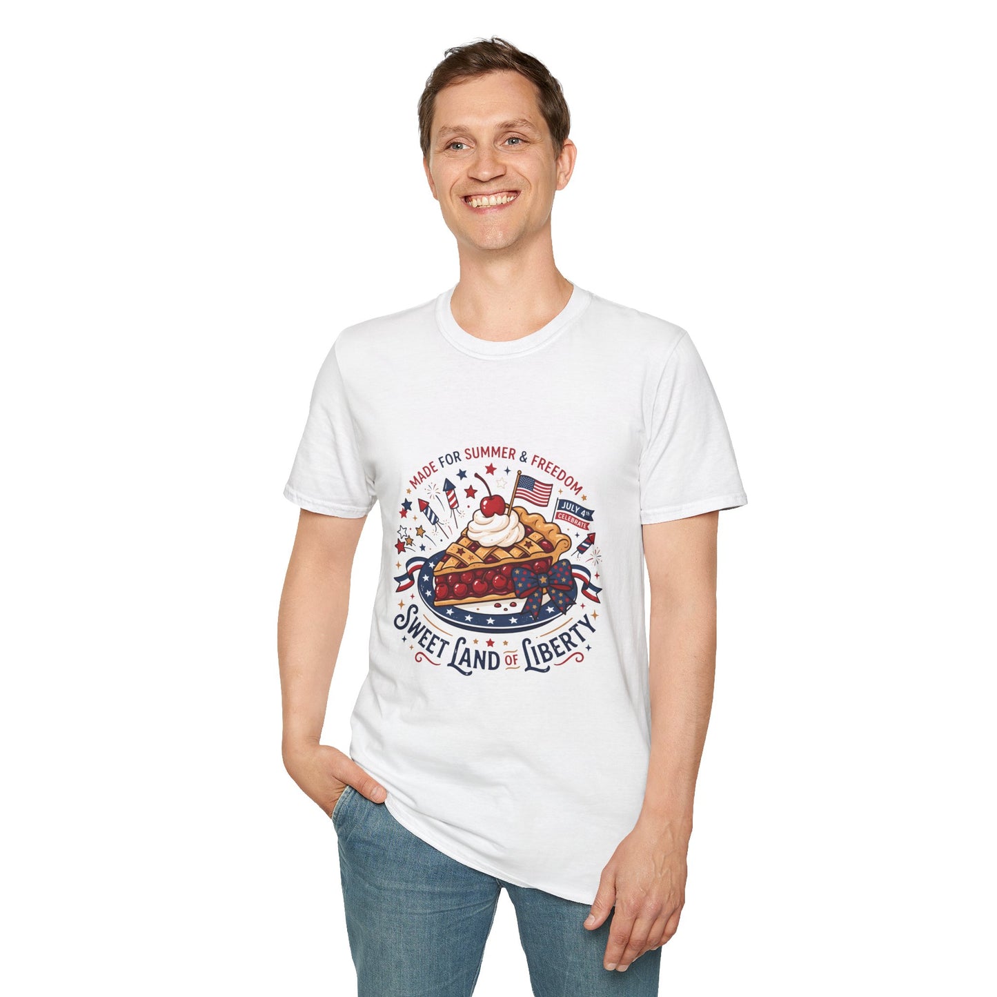 Sweet Land of Liberty Pie T-Shirt — Patriotic 4th of July Dessert Graphic Tee