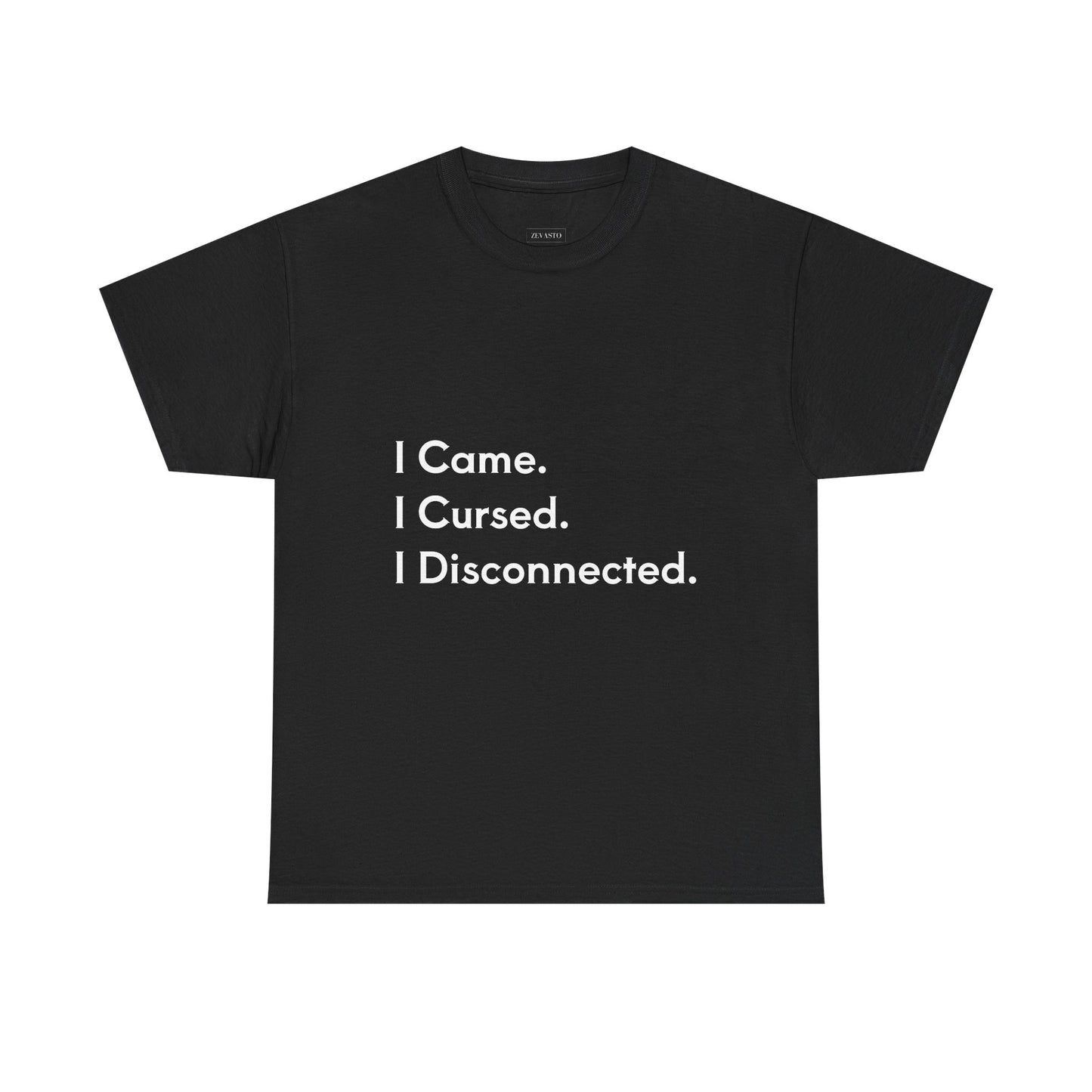 I Came I Cursed I Disconnected Unisex Heavy Cotton Tee, Funny Halloween T-Shirt