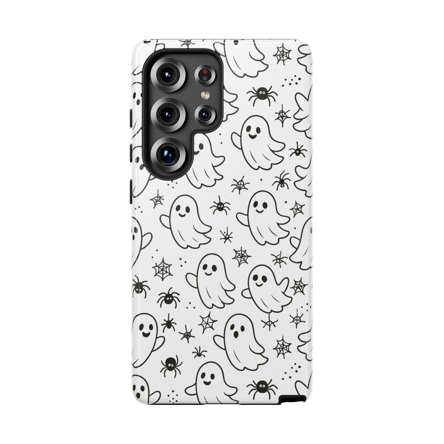 Ghostly Phone Case, Cute Halloween Phone Cover, Tough Phone Case, Spooky Phone Accessory, Ghost Pattern Design