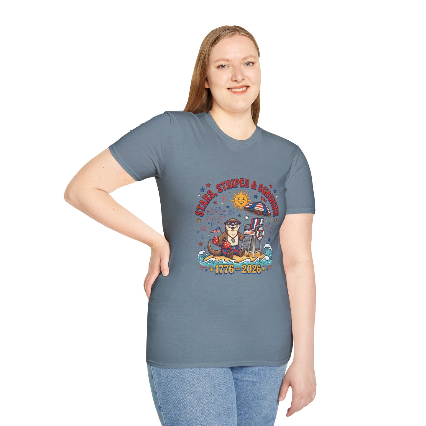Stars, Stripes & Sunshine T-Shirt — Patriotic 1776–2026 Summer Tee, 4th of July Shirt