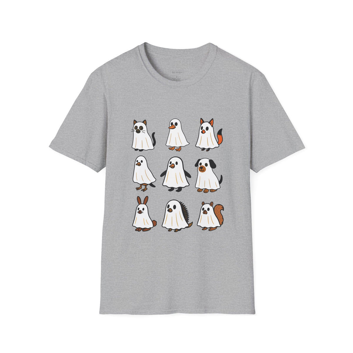 Cute Ghost Cartoon Unisex T-Shirt, Halloween Tee, Pet Lover Gift, Whimsical Shirt, Fun Casual Wear