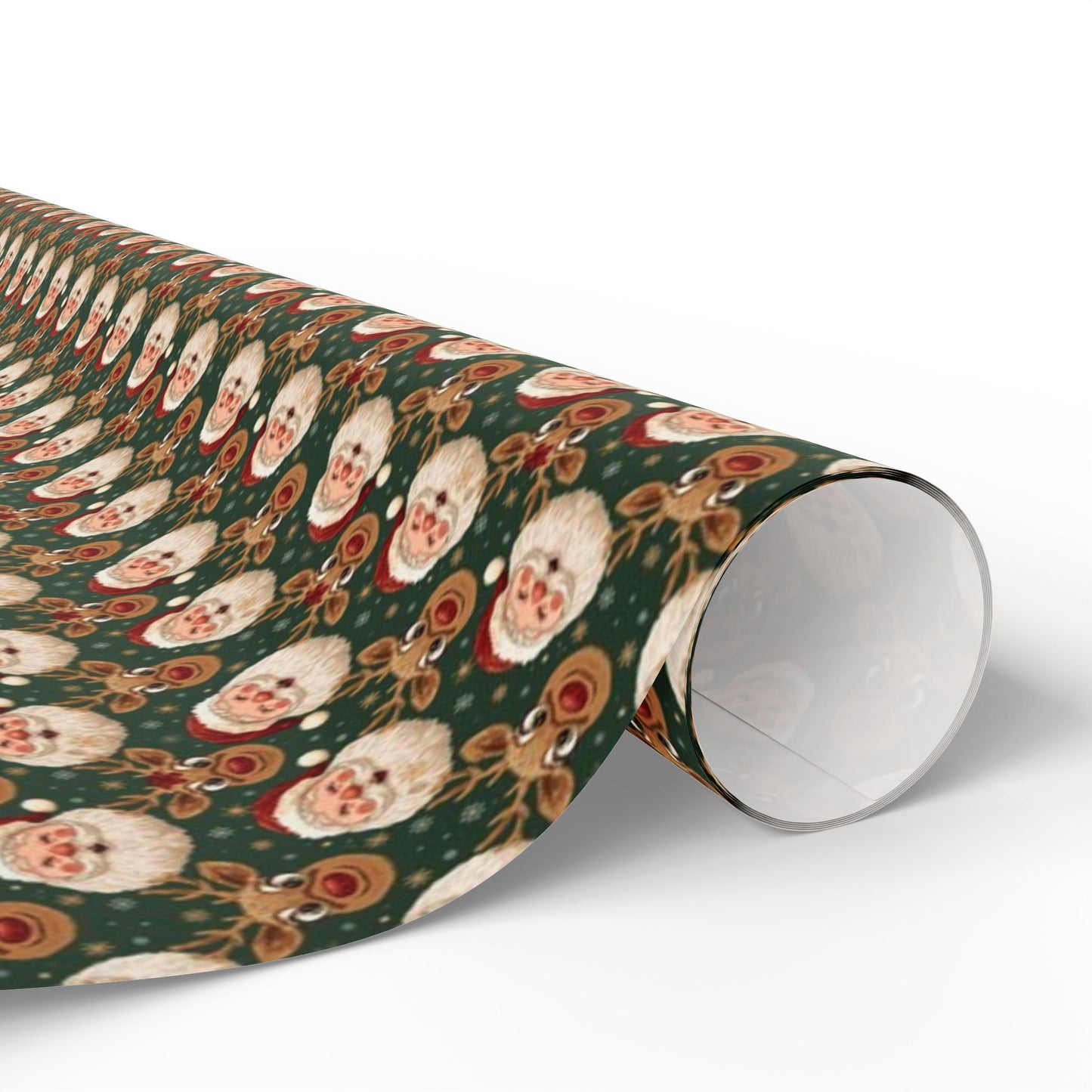 Christmas Gift Wrapping Papers, Holiday Elegant Gift Wrap, Luxury Paper for Gifts, Santa and Reindeer Design