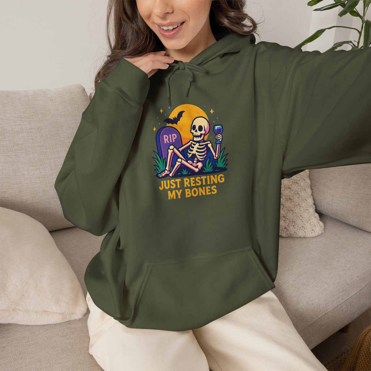 Halloween Skeleton Hoodie, Cozy Unisex Sweatshirt