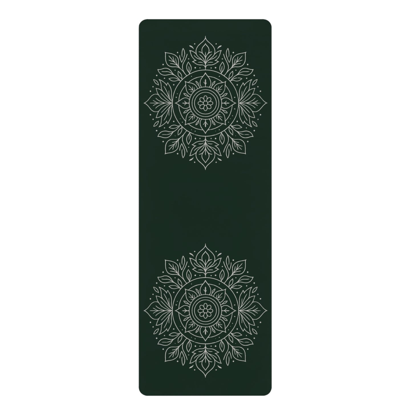 Rubber Yoga Mat with Elegant Mandala Design, Non-Slip Yoga Mat, Eco-Friendly Fitness Mat