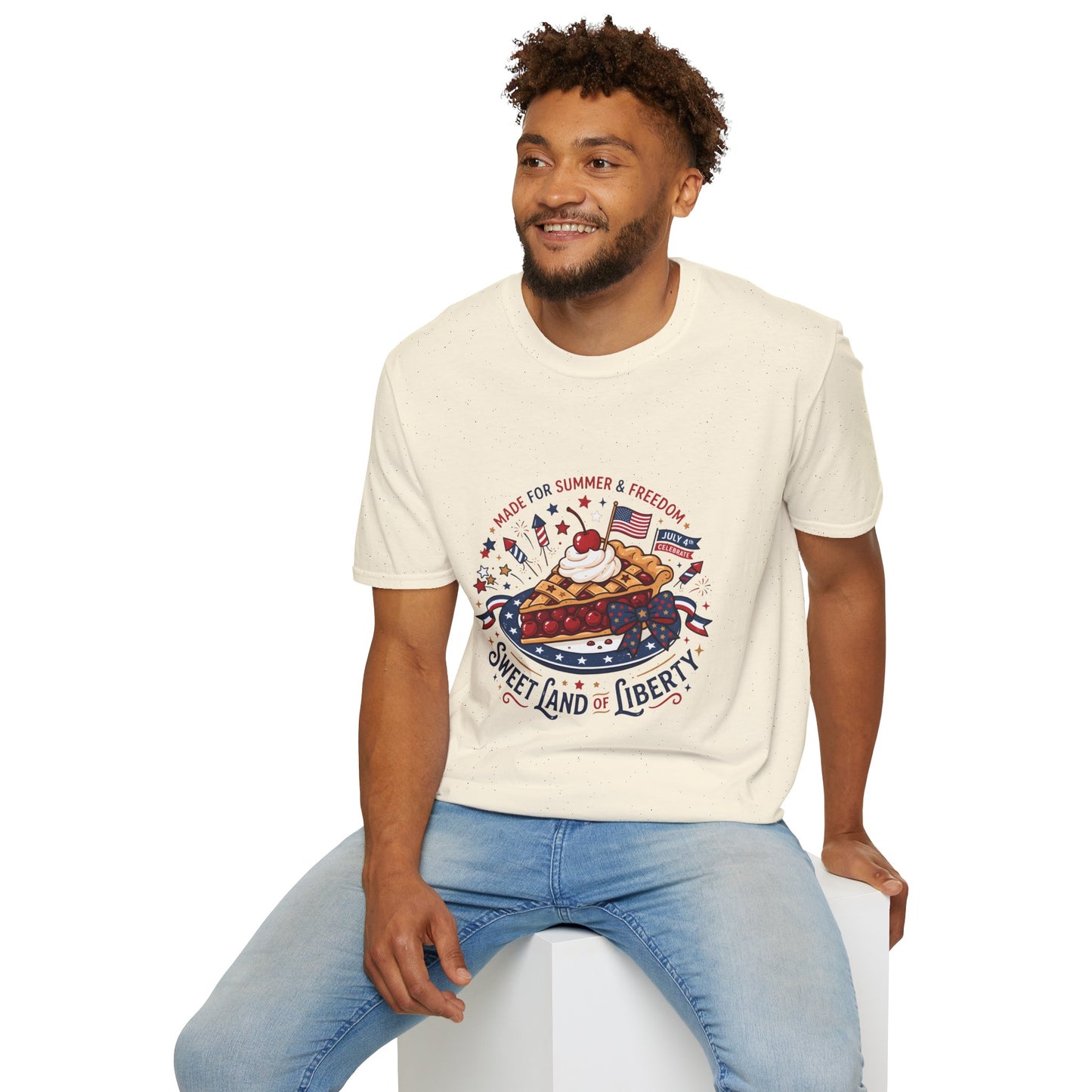 Sweet Land of Liberty Pie T-Shirt — Patriotic 4th of July Dessert Graphic Tee