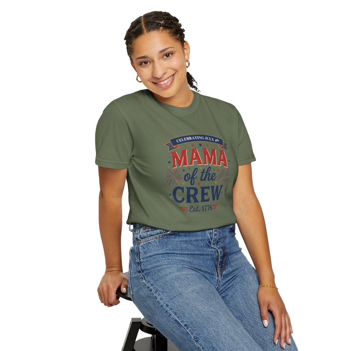 Mama of the Crew T-Shirt — Patriotic 4th of July Tee, Independence Day Shirt