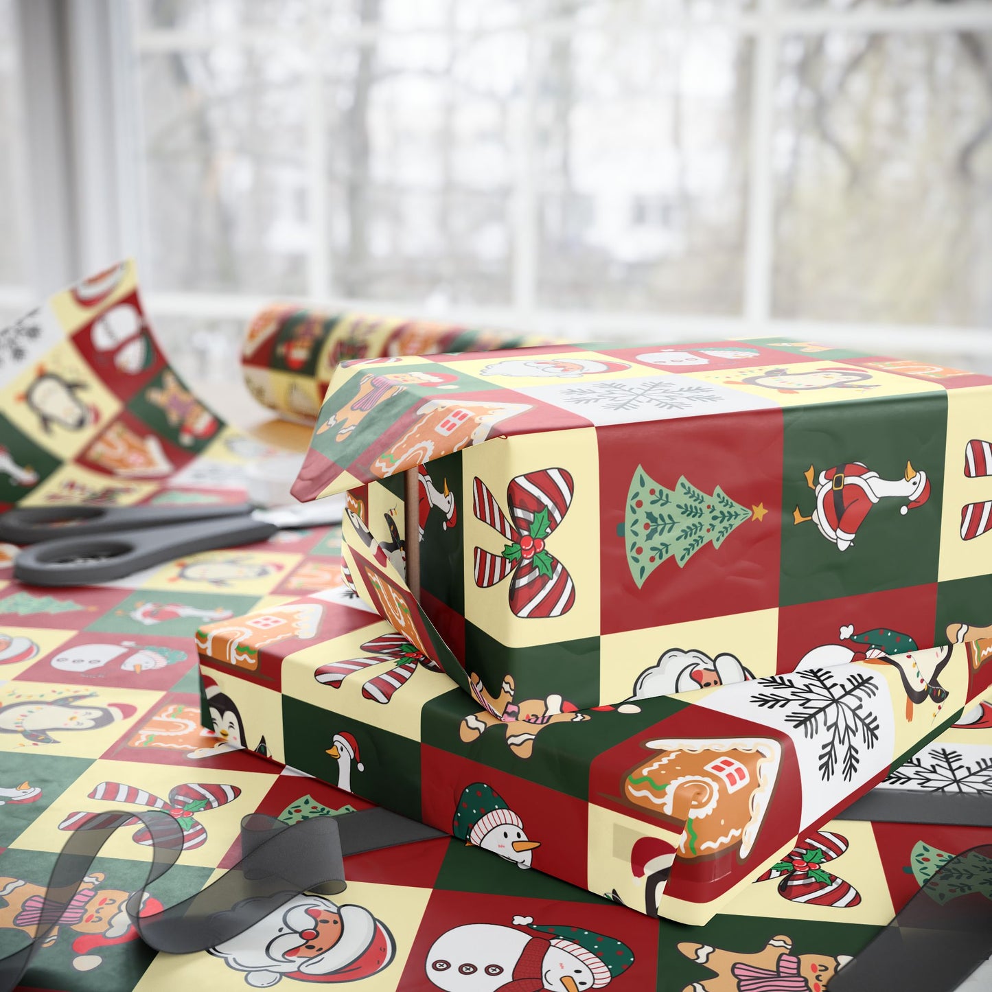 Christmas Character Wrapping Paper Roll - Festive Gift Wrap