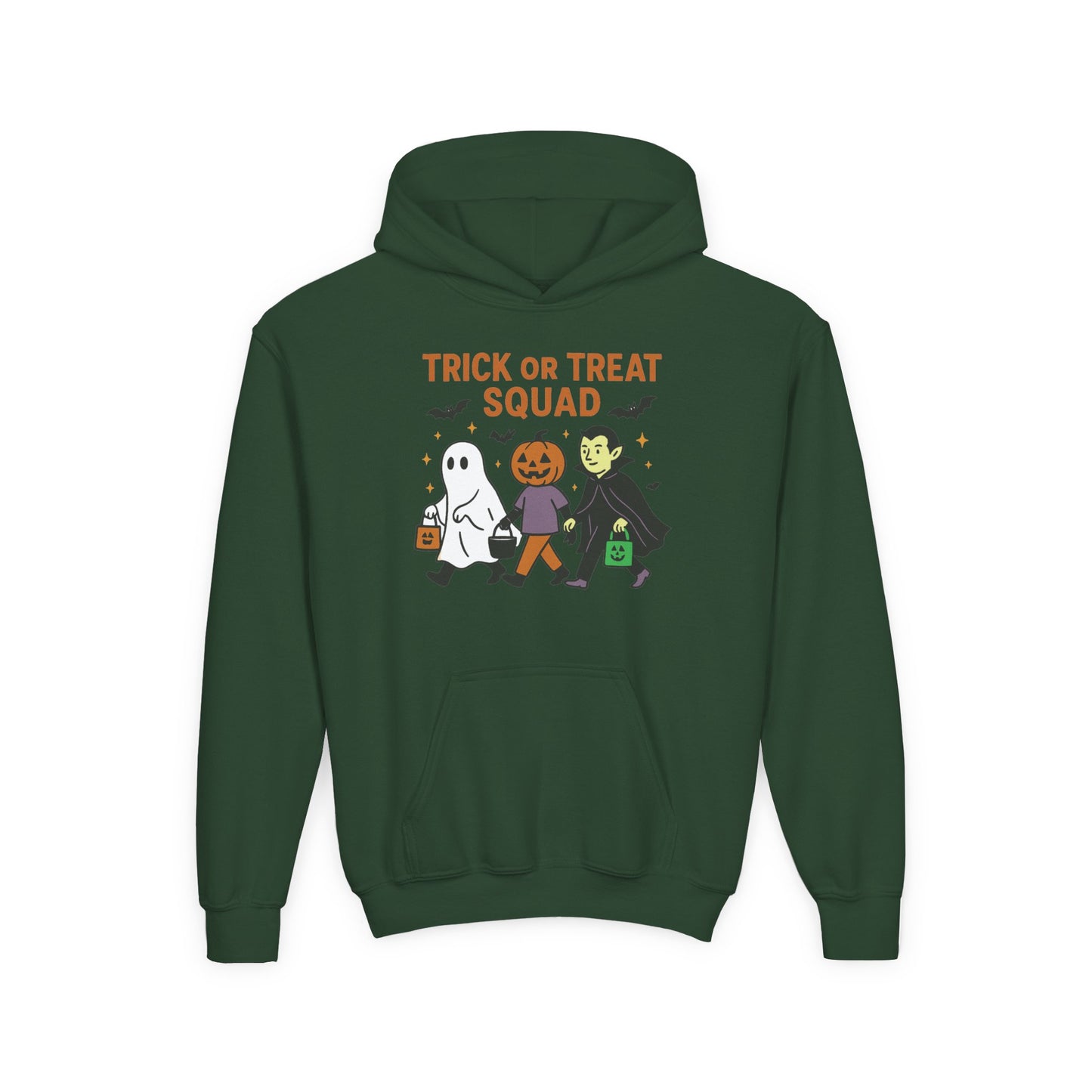 Youth Halloween Sweatshirt - Trick or Treat Squad, Cute Kids Hoodie