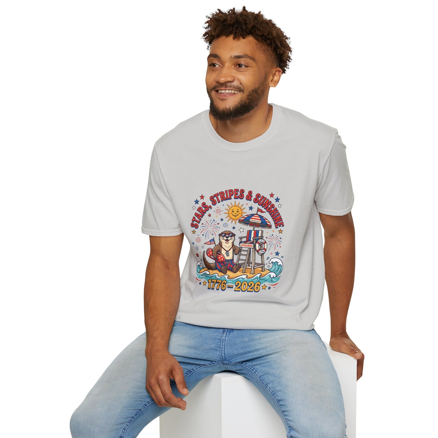 Stars, Stripes & Sunshine T-Shirt — Patriotic 1776–2026 Summer Tee, 4th of July Shirt