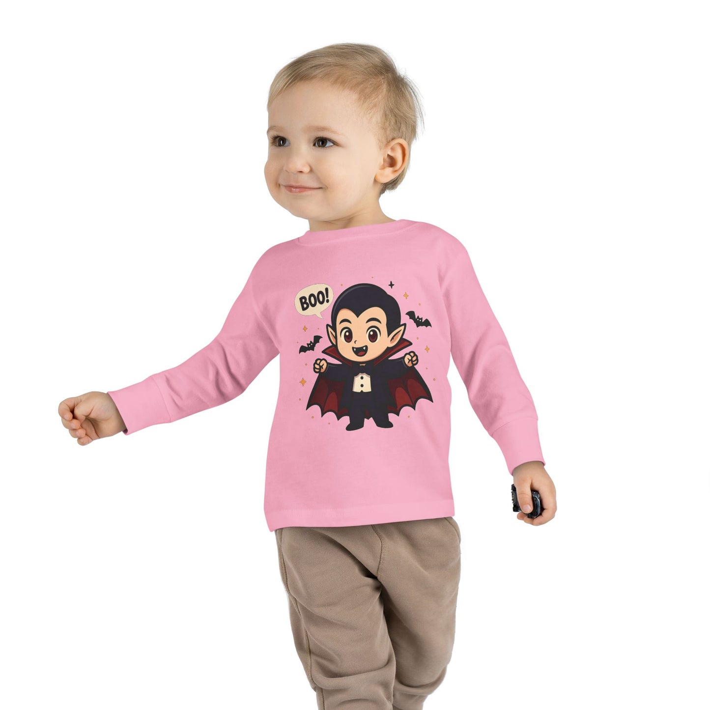 Toddler Halloween Vampire Tee, Cute Boo Halloween Shirt, Kids Long Sleeve Top, Halloween Costume, Toddler Apparel