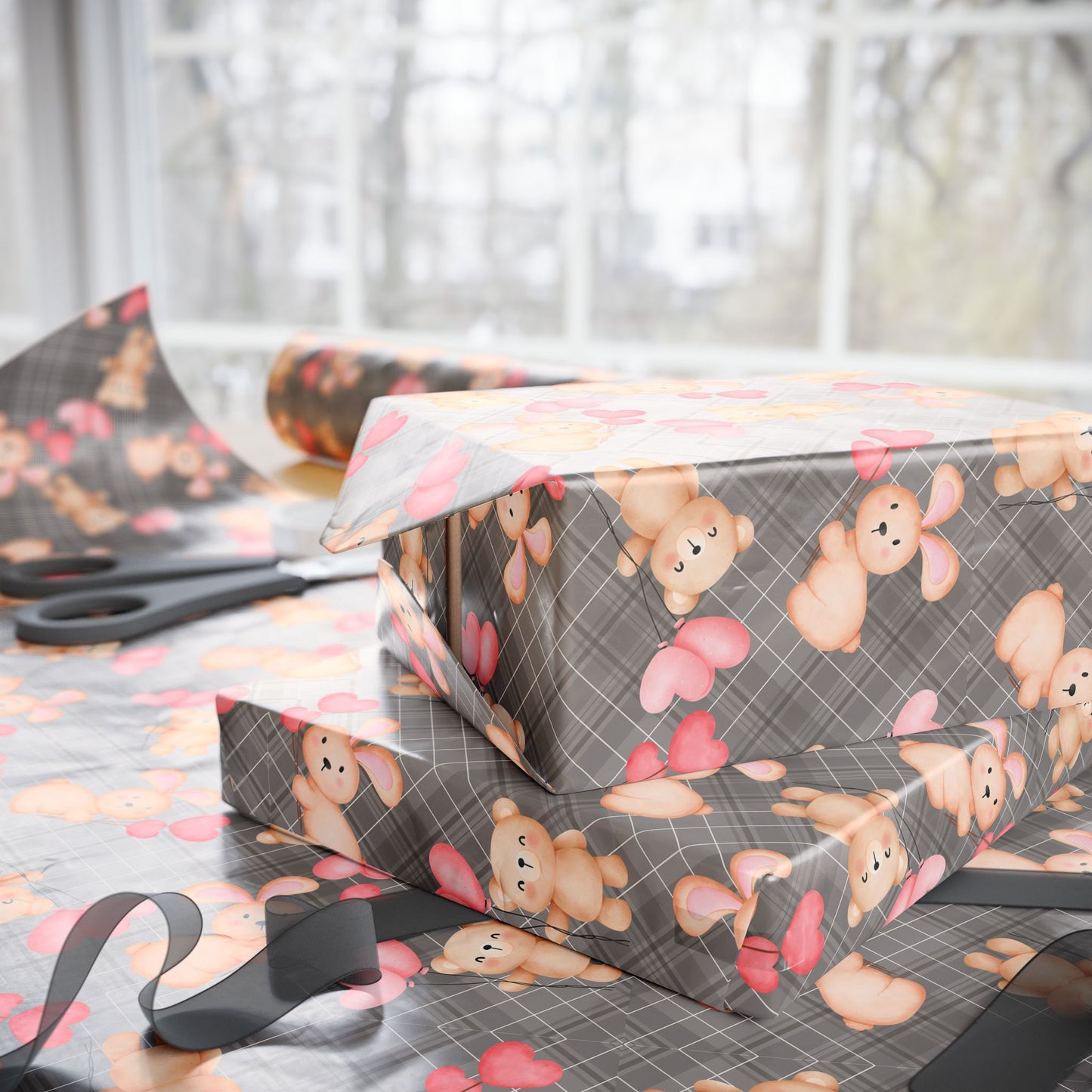 Cute Gift Wrapping Paper Roll — Valentine's Day, Baby Shower, Birthday Gift Wrap Paper