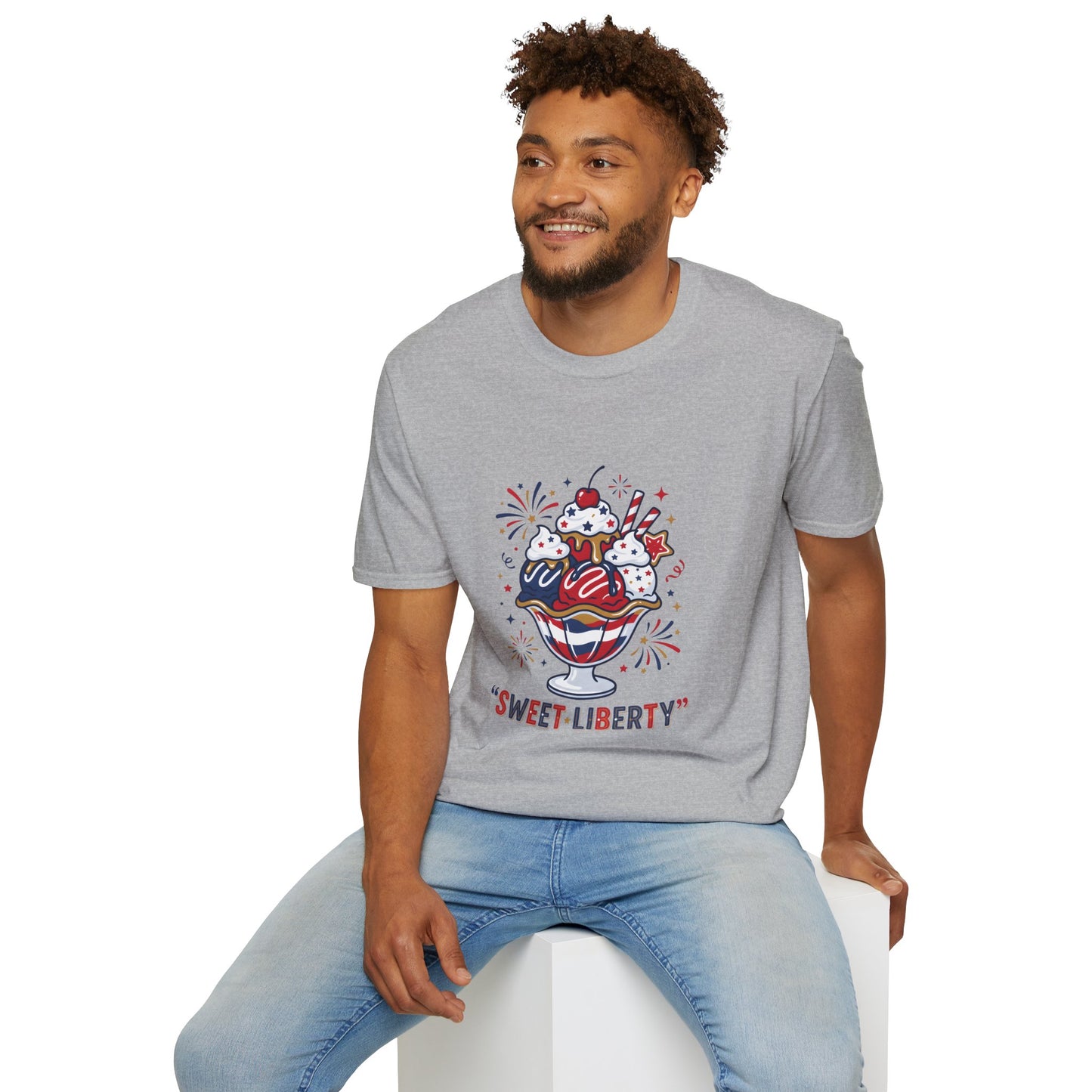 Sweet Liberty Ice Cream T-Shirt — Patriotic 4th of July Sundae Tee