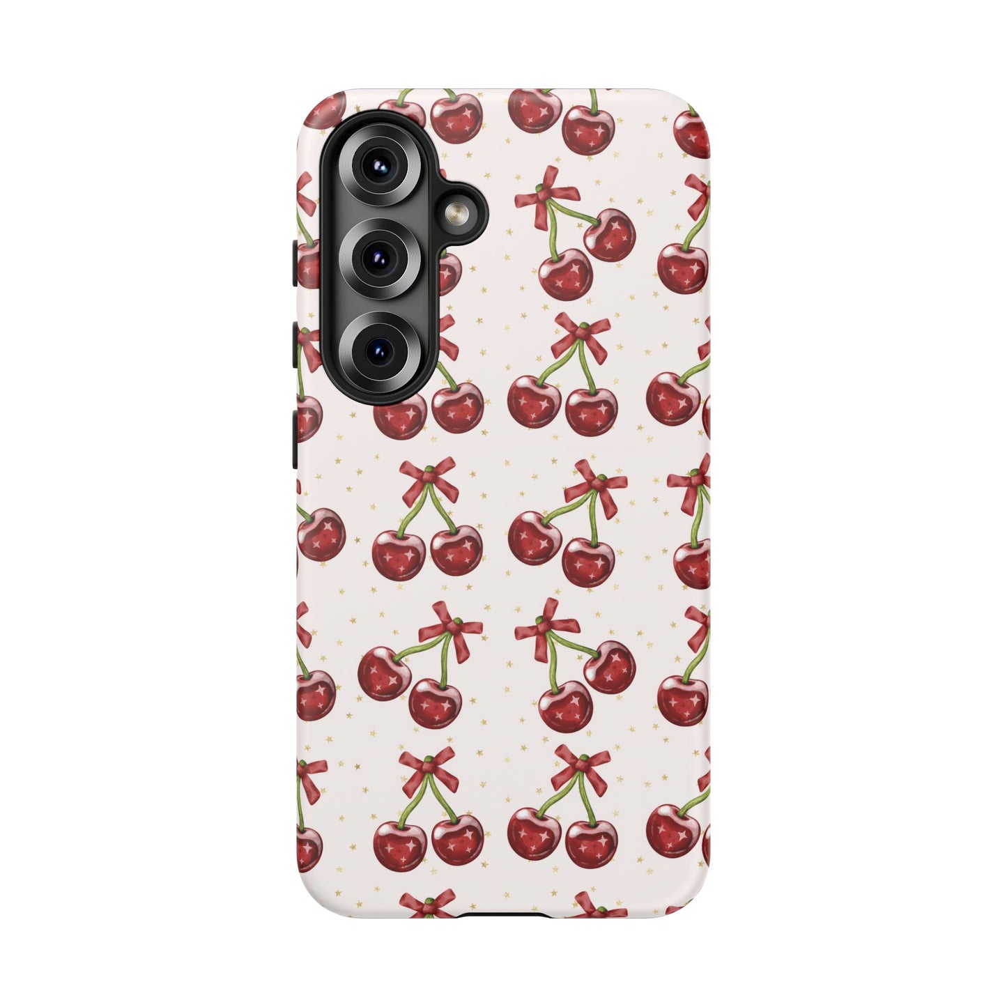 Cherry Pattern Phone Case — Cute Red Cherry Protective Phone Cover