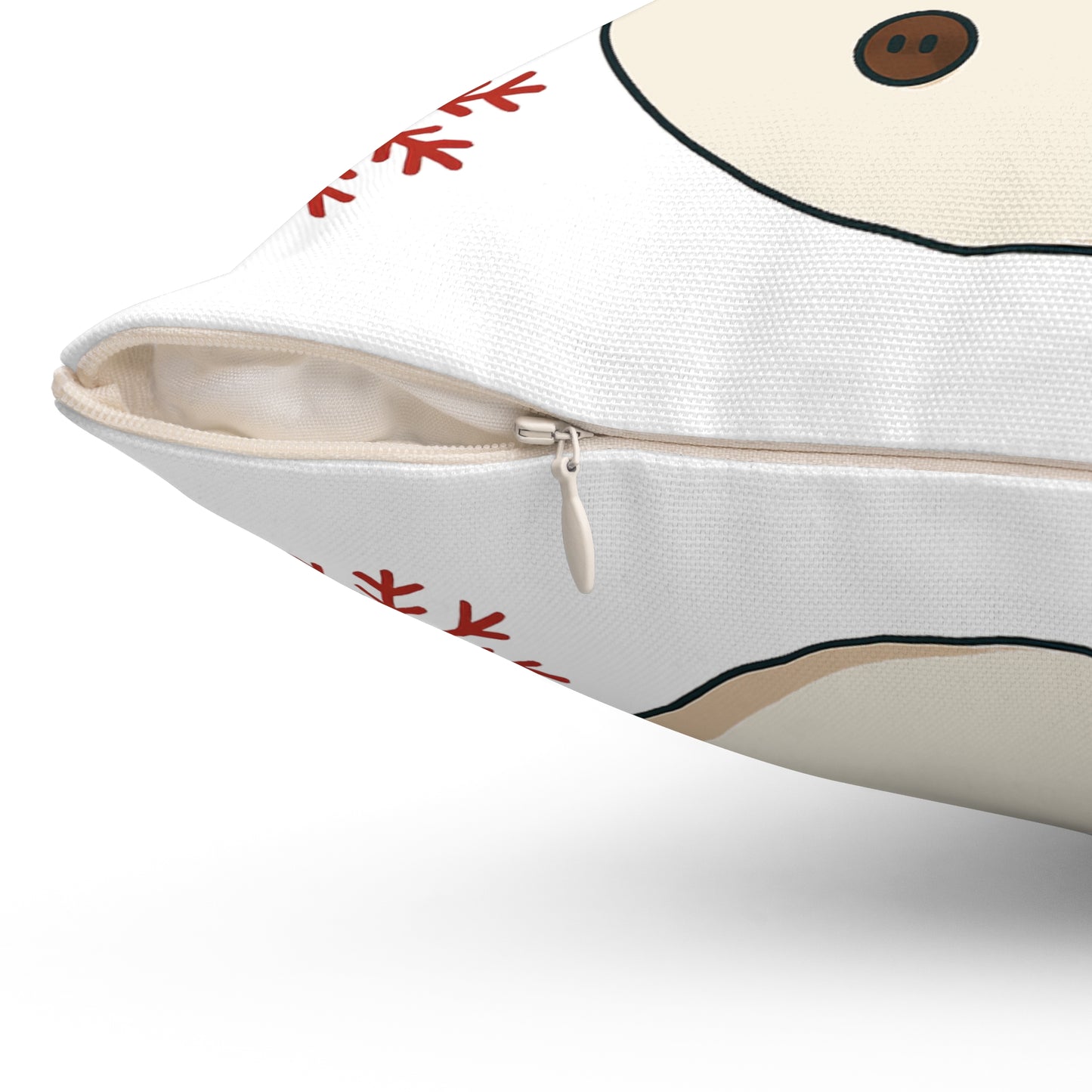 Snowman Throw Pillow — Festive Christmas Decorative Cushion