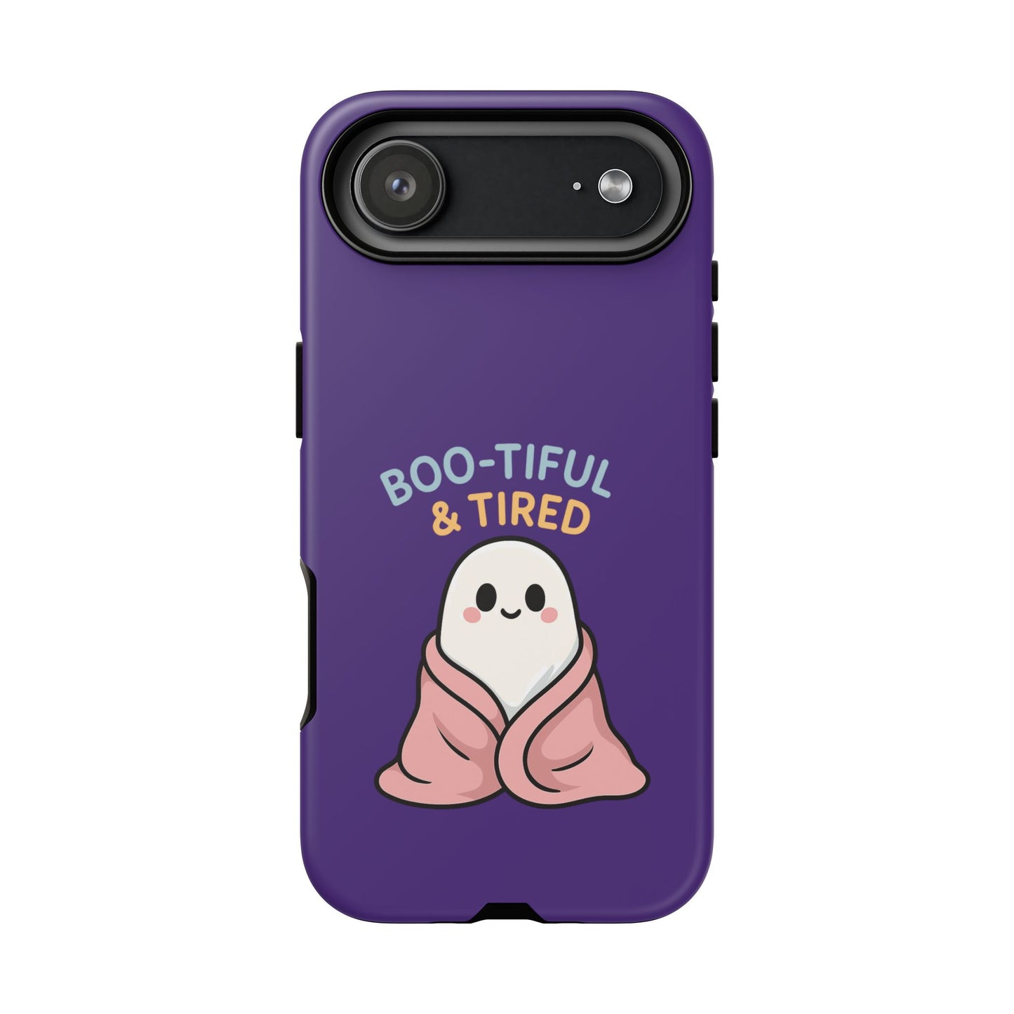 Boo-Tiful & Tired Phone Case, Halloween-Themed Design