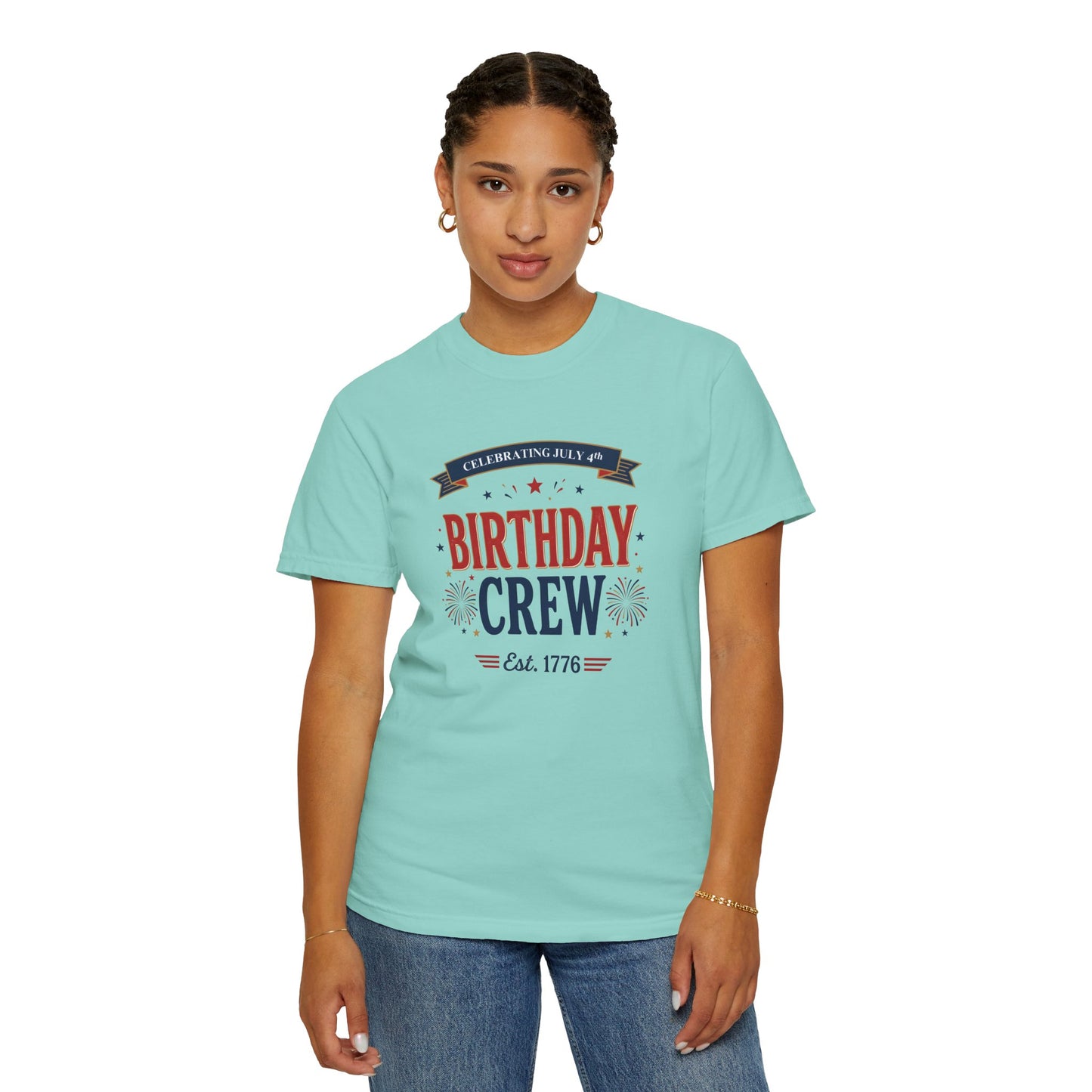 Birthday Crew T-Shirt — Patriotic Celebration Tee, 4th of July Shirt, Independence Day Gift
