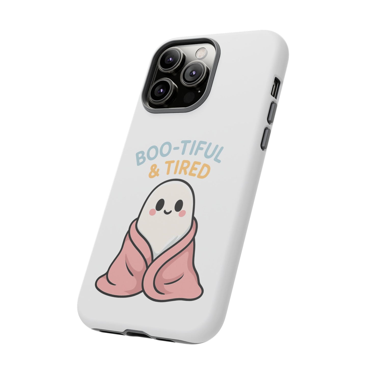 Boo-tiful & Tired Phone Case, Halloween-Themed Design